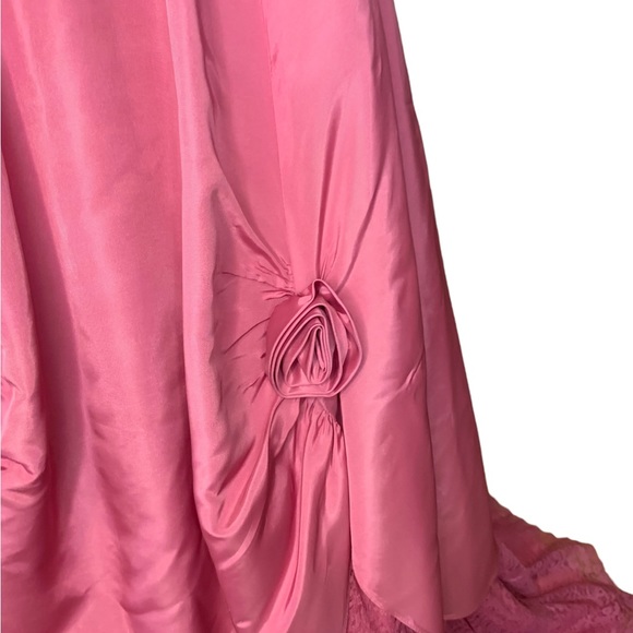 70’s Vintage Pink Women’s Prom Dress Size 9/10 - Picture 14 of 15